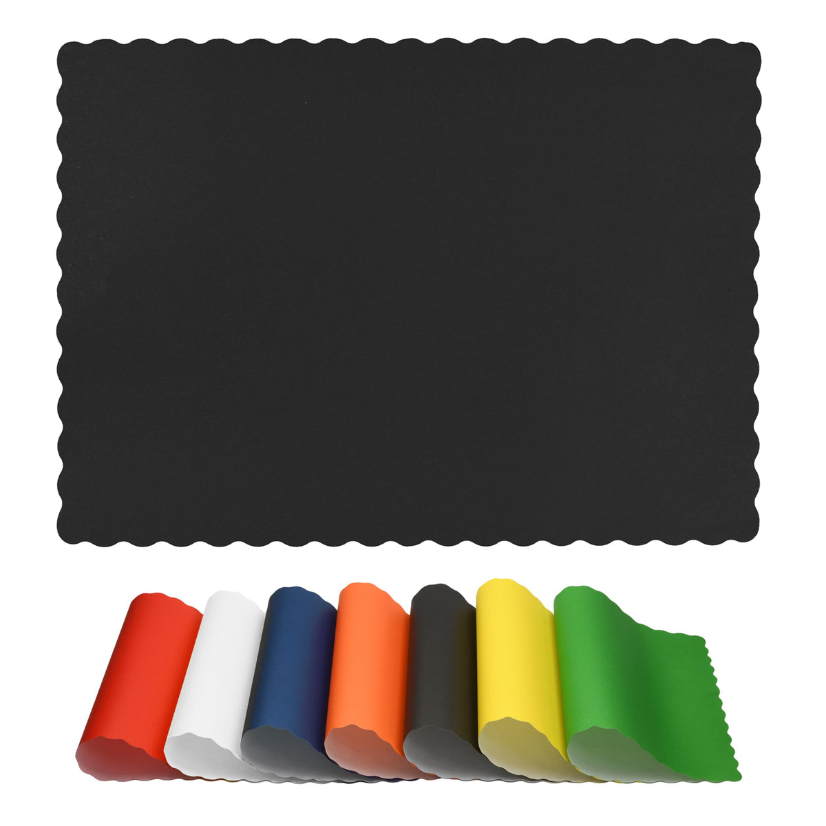 Disposable Paper Placemats – Premium, 100 Pack of White Scalloped Edge Placemats, Perfect Size 10x 14