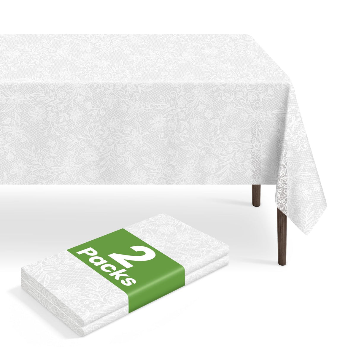 6 Pack Disposable Blue Gingham Plastic Tablecloth, 54 x 108 Inch