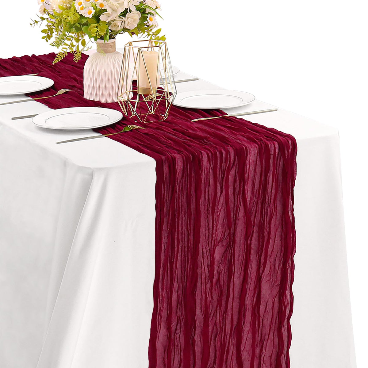 10FT Cheesecloth Table Runner Boho Party Home Decorations