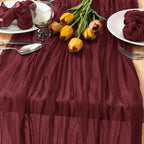 Ivory Cheesecloth Table Runner Farmhouse Fall Table Runner 10ft, 12 Pack
