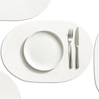 AHHFSMEI Placemats Set of 8 for Dining Table Washable Woven Non-Slip 18x12 inches Placemat Heat-Resistant Durable Table Mats for Dining Table Easy to Clean (Yellow, 8)