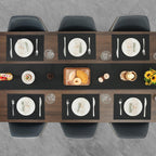 Myir JUN Black Placemats Set of 8 Kitchen and Dining Table Placemats