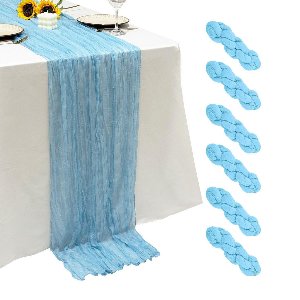 6Pack Terracotta Cheesecloth Table Runner 17x108 inch Sheer Table Runner