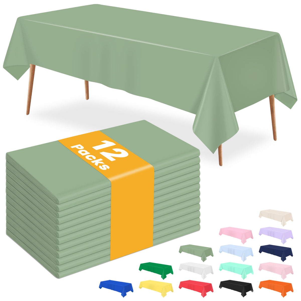 4 Pcs Light Blue Tablecloth 54 X 108 Inch Disposable Plastic Blue Tablecloths Waterproof Table Cloth Rectangular Table Cover for Boy Birthday Baby Shower Outdoor Picnic Party Decorations