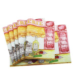 Place Mats PVC Set of 6, Table Placemats Set of 6 PVC Table Mats Natural Color (6 pcs, Red Leaves)