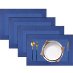 PIGCHCY Placemats,Durable Placemats for Dining Table,Washable Woven Vinyl Kitchen Placemats Set of 4 (Brown)