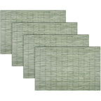 PIGCHCY Placemats,Durable Placemats for Dining Table,Washable Woven Vinyl Kitchen Placemats Set of 4 (Brown)