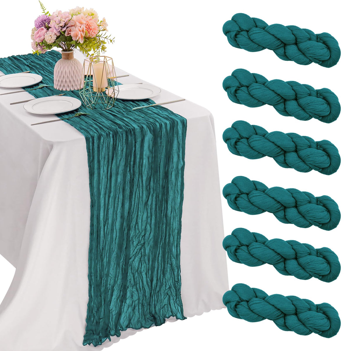 10FT Cheesecloth Table Runner Boho Party Home Decorations