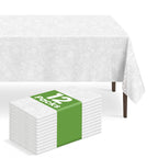 6 Pack Disposable Blue Gingham Plastic Tablecloth, 54 x 108 Inch