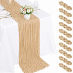 10 Pack Light Pink Cheesecloth Table Runner 22X120 Inch Gauze Table Runner