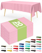 Pureegg 20 Pack Sage Green Disposable Plastic Tablecloth 54x108 Inch