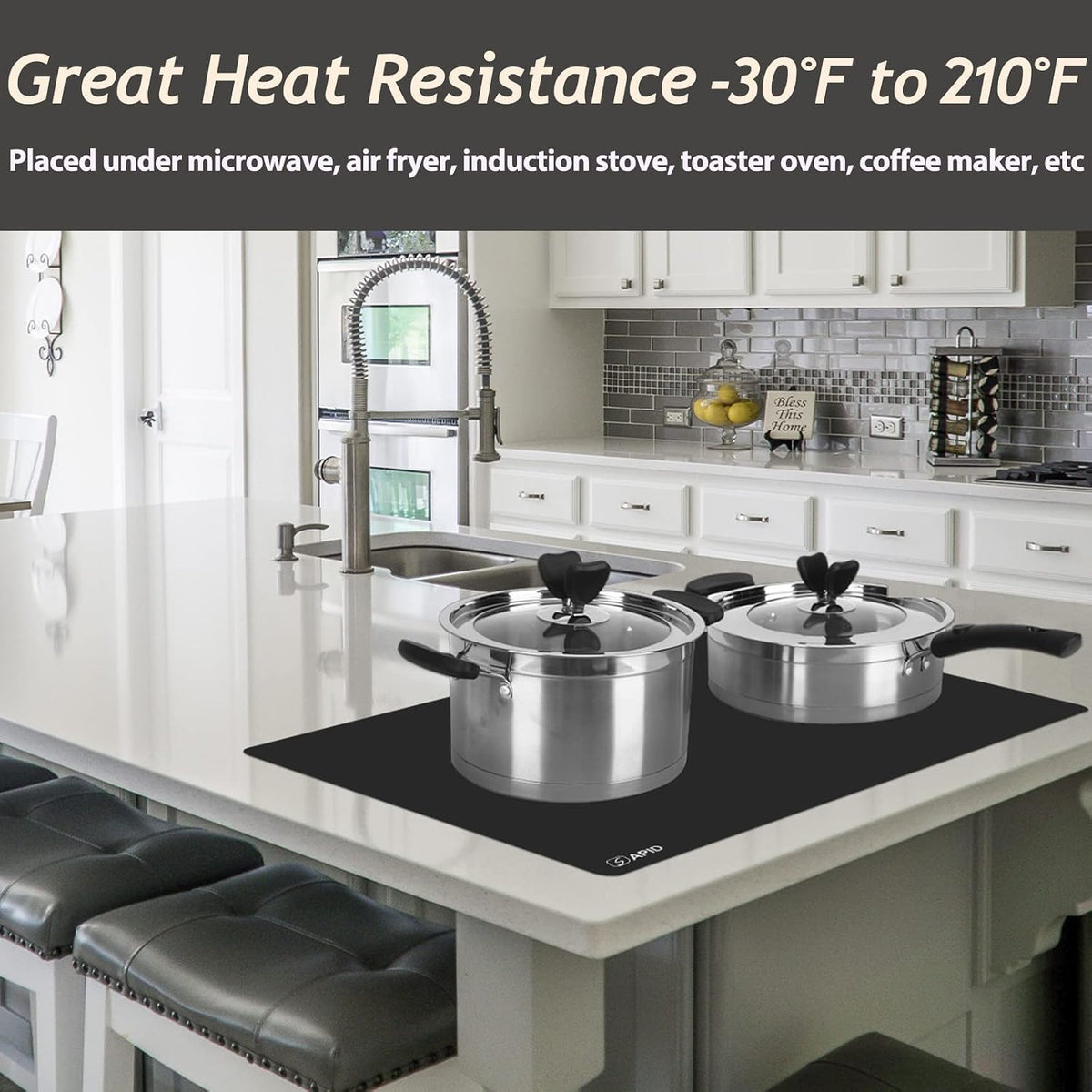 1.5MM Extra Thick Placemats Large Silicone Mat Heat Resistant Table Mat