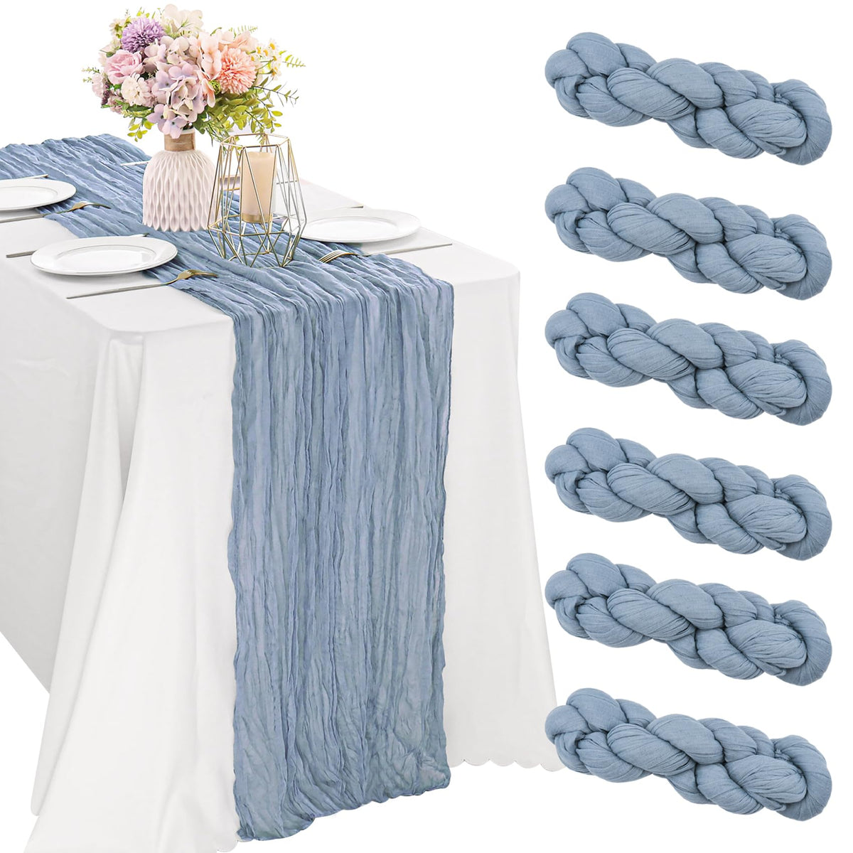10FT Cheesecloth Table Runner Boho Party Home Decorations