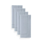 Solino Home 100% Pure Linen Placemats Green Hemstitch, 14 x 19 in, Set of 4