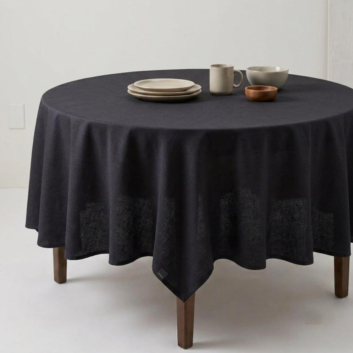 Urban Villa Tablecloth Cotton Tabletop 60x84 (6-8 Seats) White