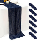6Pack Terracotta Cheesecloth Table Runner 17x108 inch Sheer Table Runner
