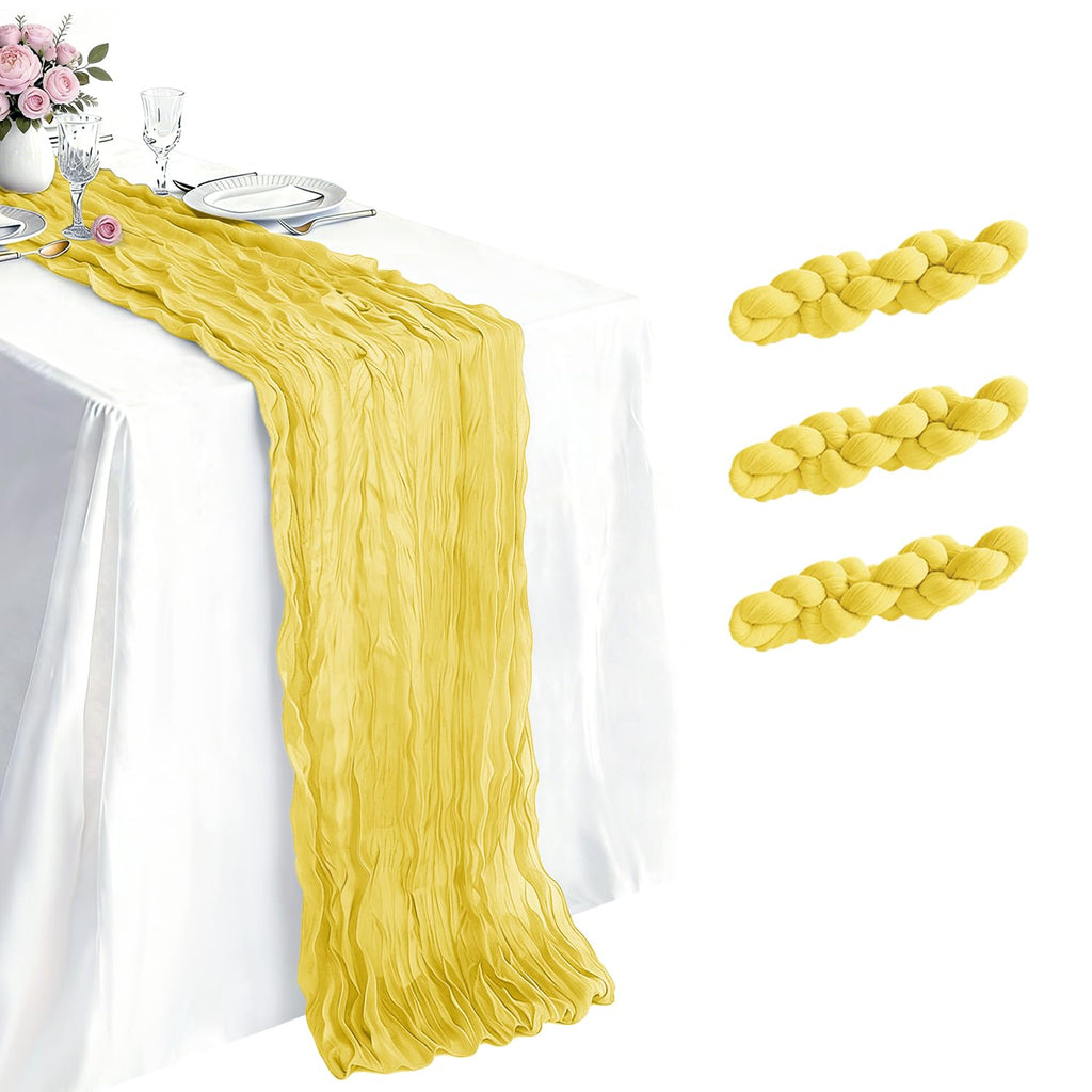 10 Pack Sage Green Cheesecloth Table Runner 21 x 120 Inch Boho Gauze Sheer Table Runner 10FT Long for Wedding Baby Shower Bridal Shower Easter Holiday Birthday Home Decor