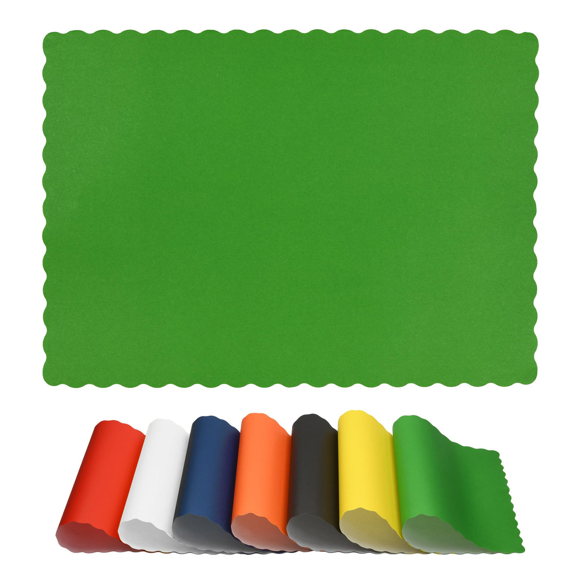 Disposable Paper Placemats – Premium, 100 Pack of White Scalloped Edge Placemats, Perfect Size 10x 14