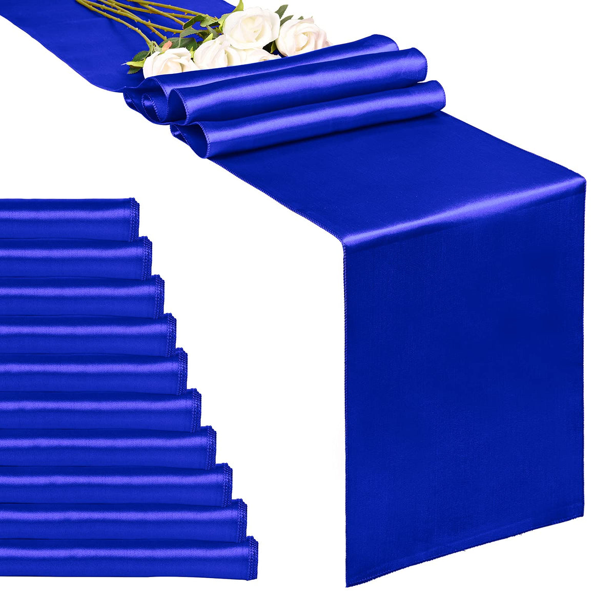 10-Pack Gold 12 x 108 inches Long Premium Satin Table Runner