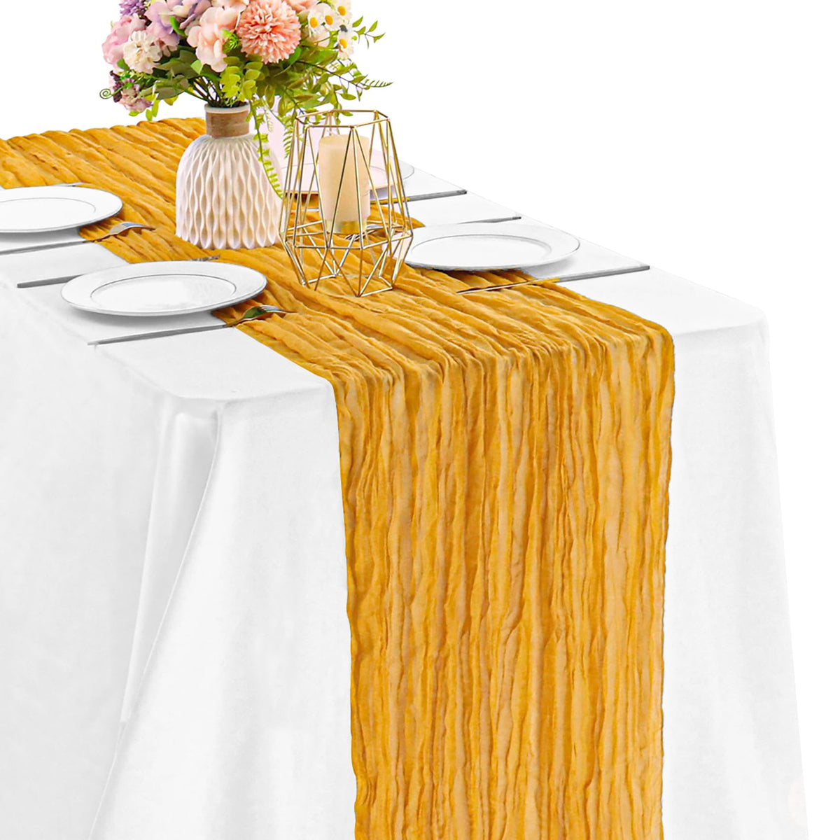 10FT Cheesecloth Table Runner Boho Party Home Decorations