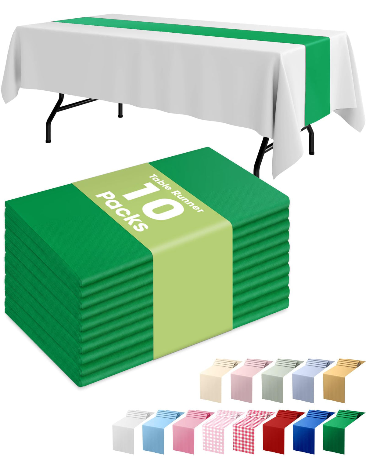 Pureegg Gold Disposable Plastic Table Runner 14x108 Inch