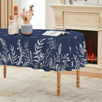 Horaldaily Fall Tablecloth 90 x 90 Inch Round Thanksgiving Wild Flowers