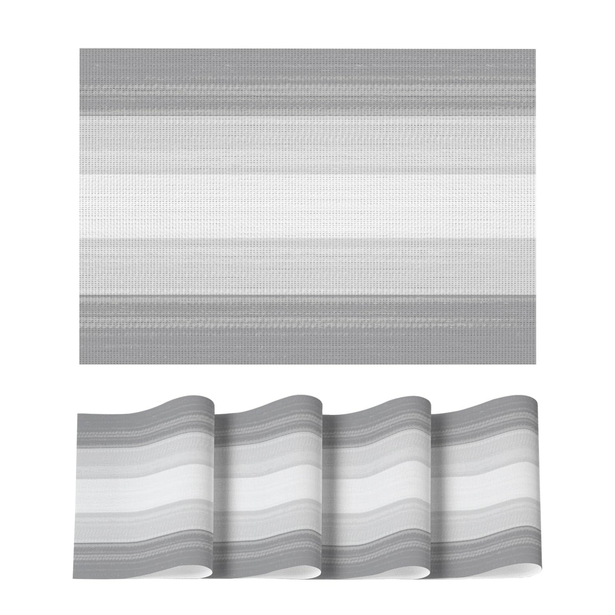Artoid Mode Purple Gradient Stripes Placemats Set of 4, Washable Heat Resistant Non-Slip Woven Plastic Mardi Gras PVC Place Mats for Farmhouse Party Kitchen Dining Decor