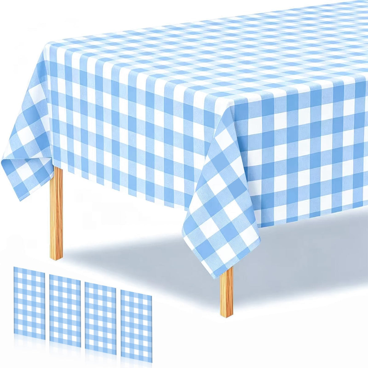 6 Packs Plastic Pastel Color Tablecloths,Assorted Color Table Cloth Disposable Rectangle Table Covers for for Birthday Baby Shower Wedding Princess Ice Cream(54" x 108")