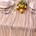 Ivory Cheesecloth Table Runner Farmhouse Fall Table Runner 10ft, 12 Pack