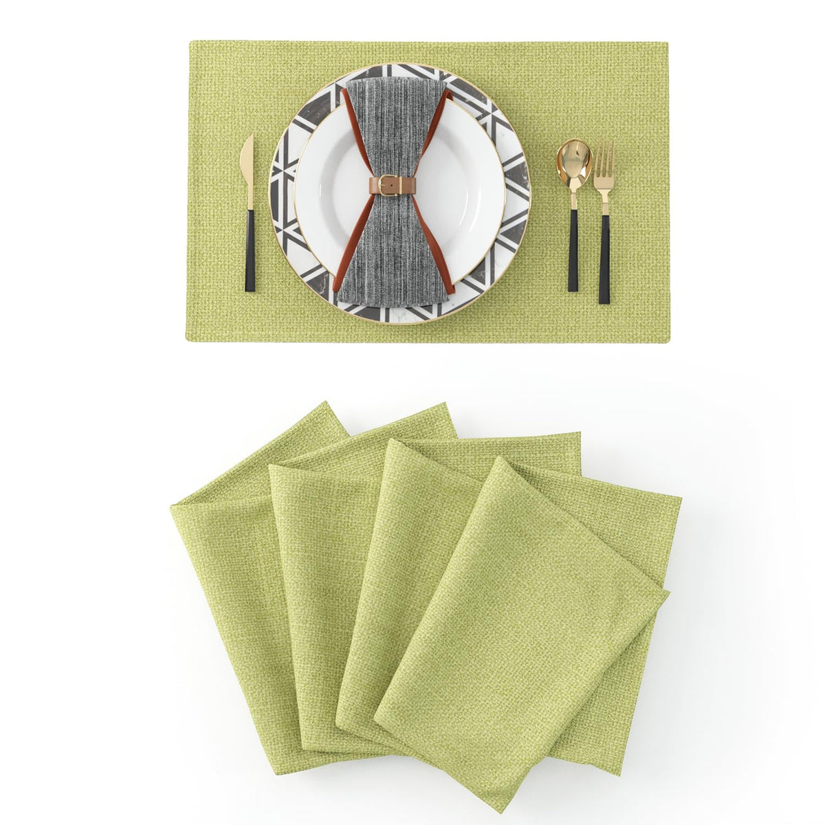 4 Piece 12 x 18 inch Soft Faux Linen Place Mats Heat Resistant Dining Table Place Mats Cloth Kitchen Table Mats 12x18 Dark Purple