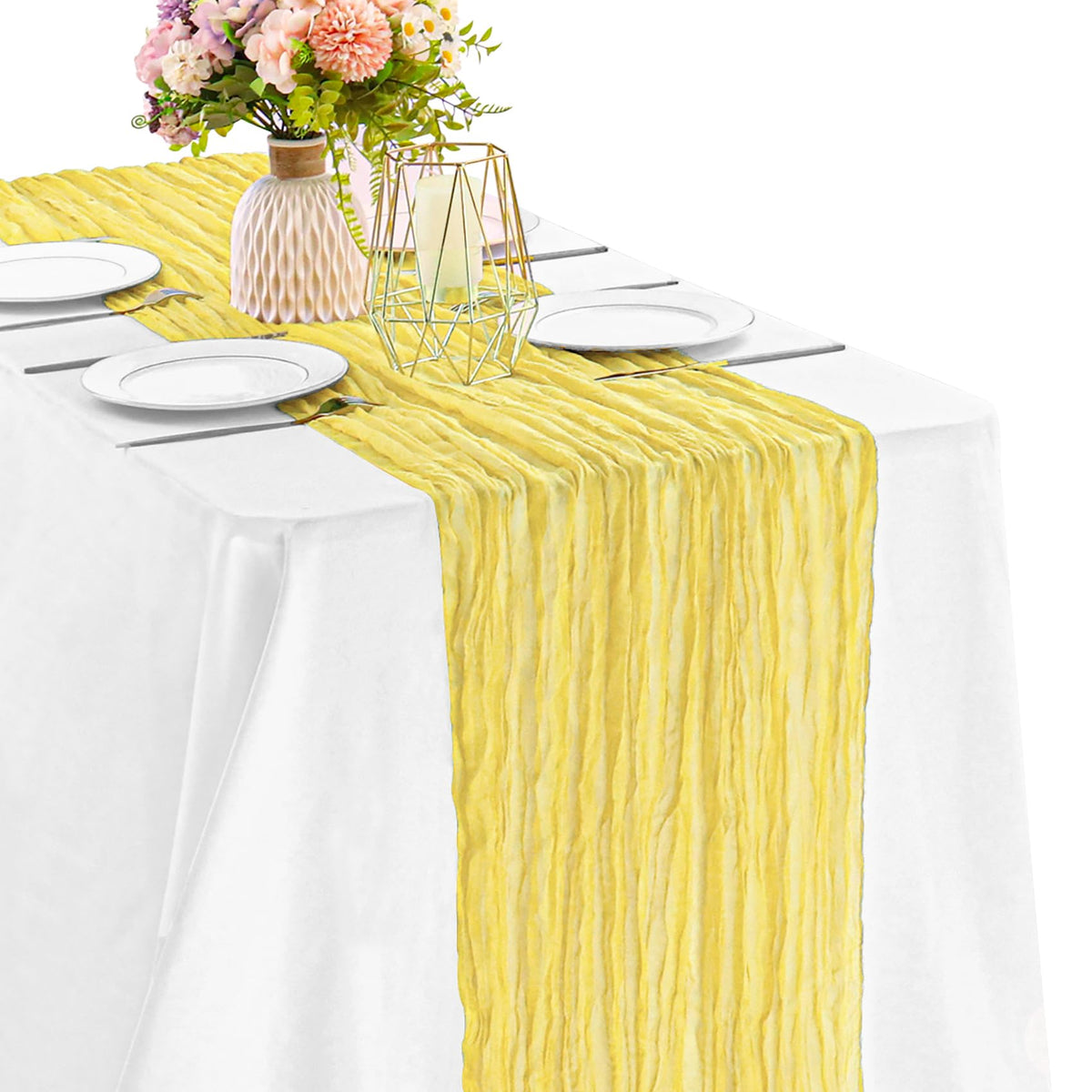 10FT Cheesecloth Table Runner Boho Party Home Decorations