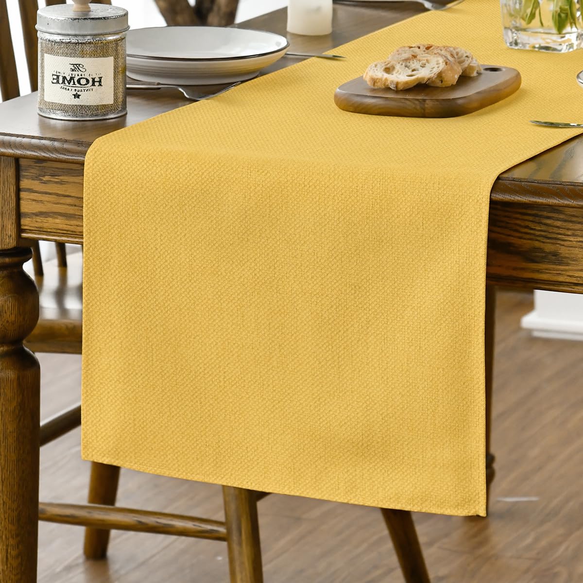 Artoid Mode Light Brown Table Runner, Seasonal Fall Washable Kitchen Dining Table Decoration for Home Party Decor 13x90 Inch
