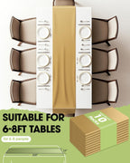 Pureegg Gold Disposable Plastic Table Runner 14x108 Inch