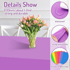 Whaline 24Pcs Neon Color Plastic Tablecloth, 6 Fluorescent Colors