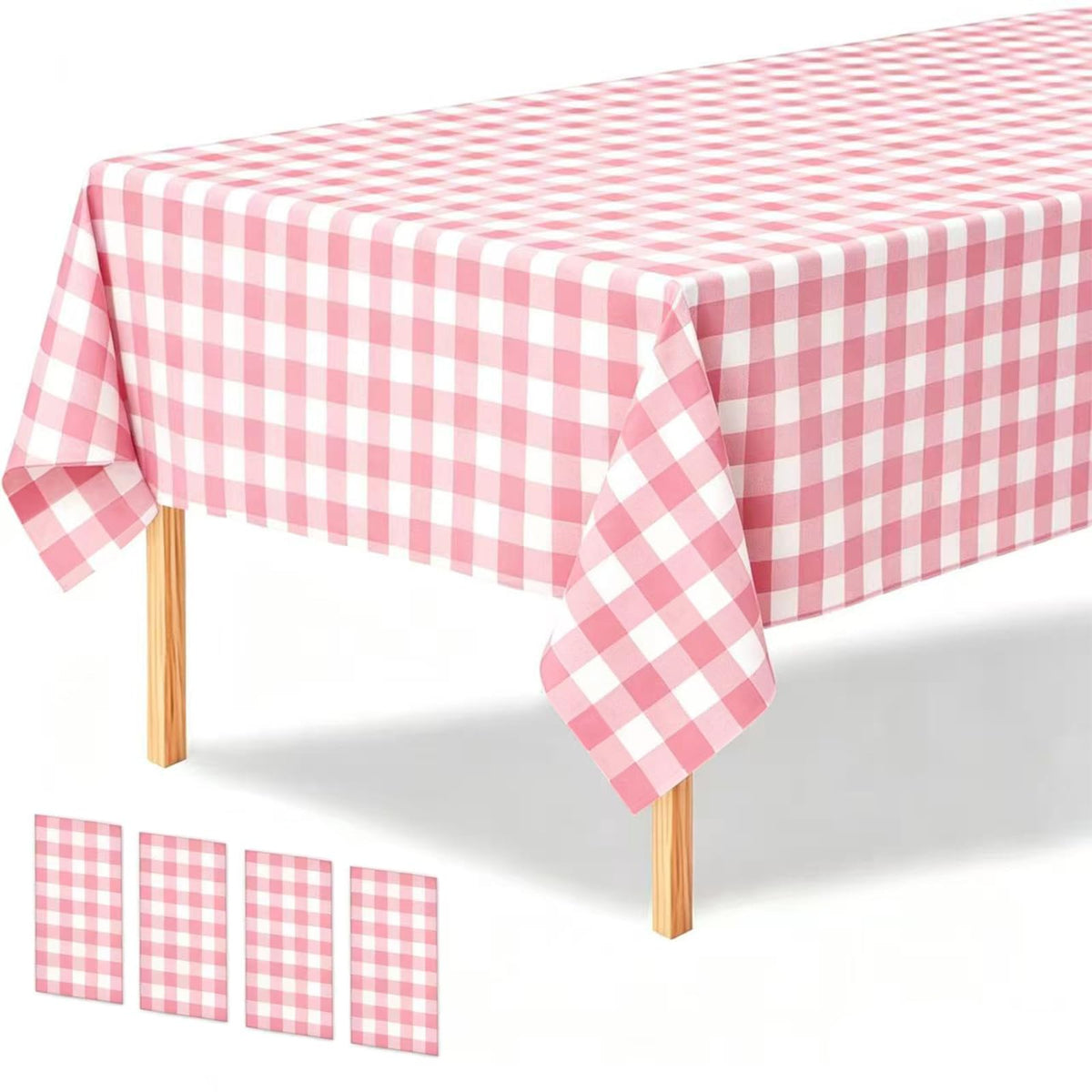 6 Packs Plastic Pastel Color Tablecloths,Assorted Color Table Cloth Disposable Rectangle Table Covers for for Birthday Baby Shower Wedding Princess Ice Cream(54" x 108")