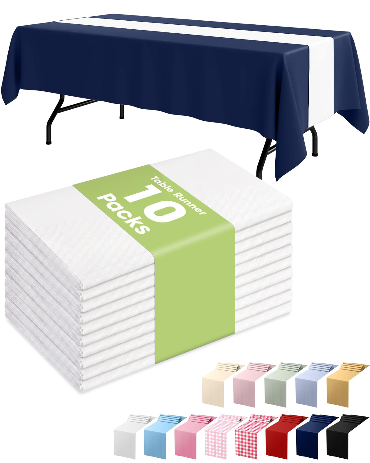 Pureegg Gold Disposable Plastic Table Runner 14x108 Inch