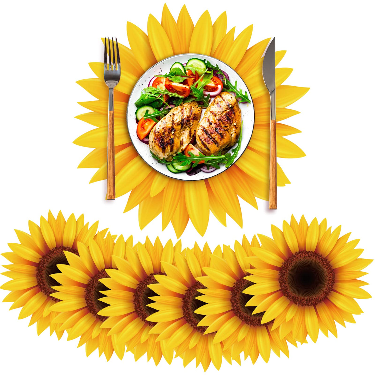 Sinmoe 100 Pcs Disposable Paper Placemats Bulk,Natural,Straw