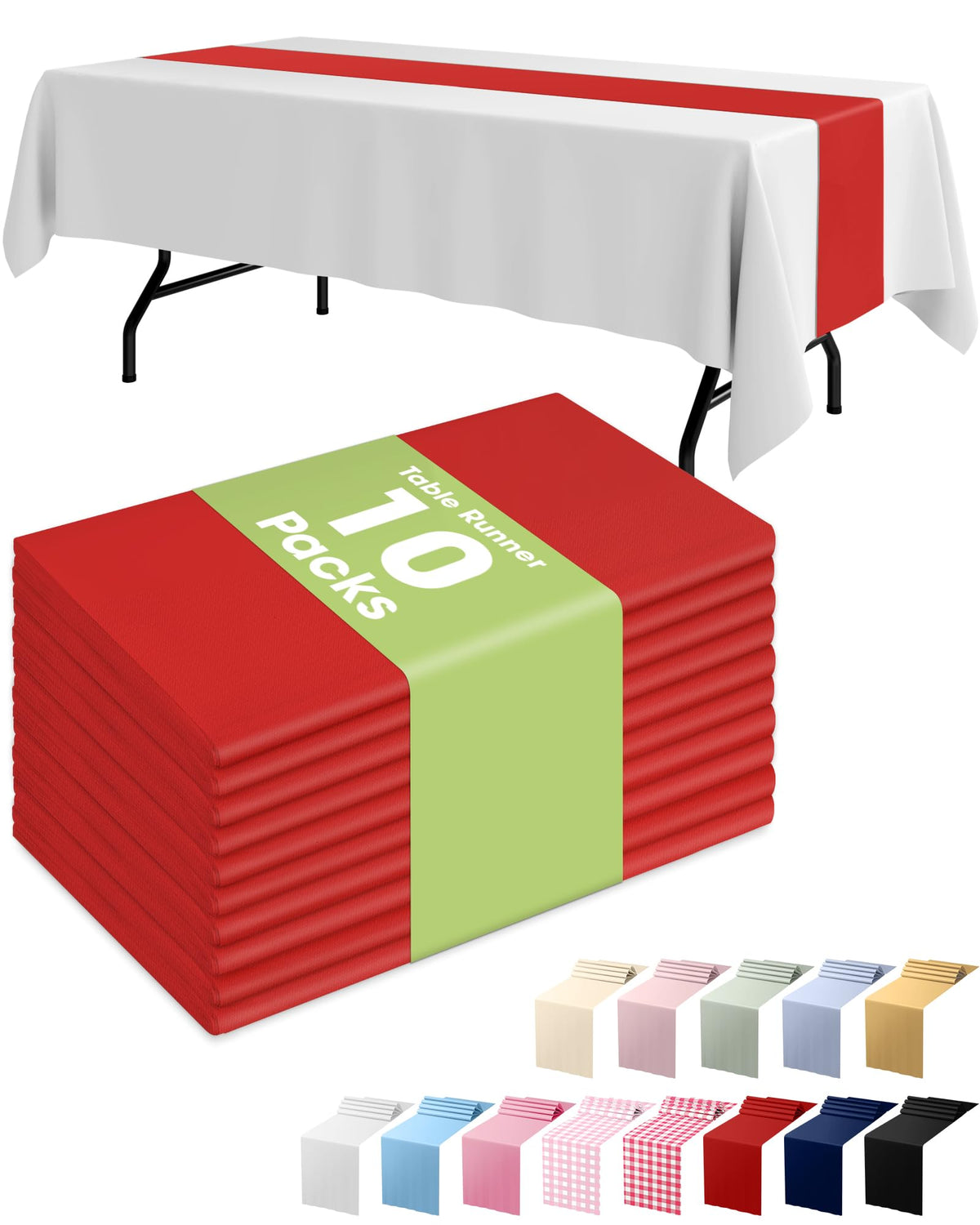 Pureegg Gold Disposable Plastic Table Runner 14x108 Inch