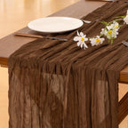 Blue Cheesecloth Table Runner Fall Boho Wedding Birthday Party Home Decor