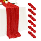 6Pack Terracotta Cheesecloth Table Runner 17x108 inch Sheer Table Runner