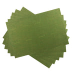 Place Mats PVC Set of 6, Table Placemats Set of 6 PVC Table Mats Natural Color (6 pcs, Red Leaves)