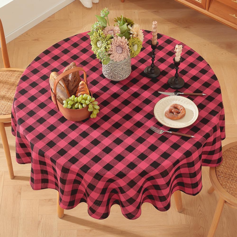TruDelve 120 Inch Cotton Tablecloth Blue Table Cloths for 8 Foot Rectangle Tables Modern Extra Long Tablecloth(Blue,120"x52",Rectangular)
