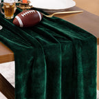 4 Pack Green Velvet Table Runner Cloth Fall Luxurious Wedding Party Decor