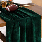 4 Pack Green Velvet Table Runner Cloth Fall Luxurious Wedding Party Decor