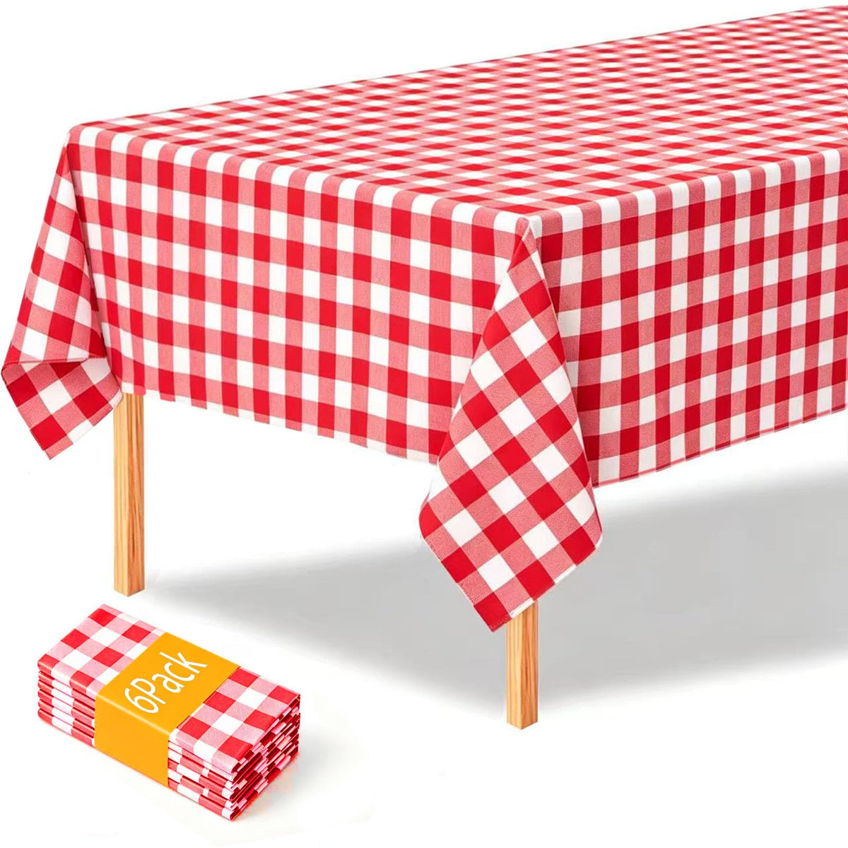 6 Packs Plastic Pastel Color Tablecloths,Assorted Color Table Cloth Disposable Rectangle Table Covers for for Birthday Baby Shower Wedding Princess Ice Cream(54" x 108")