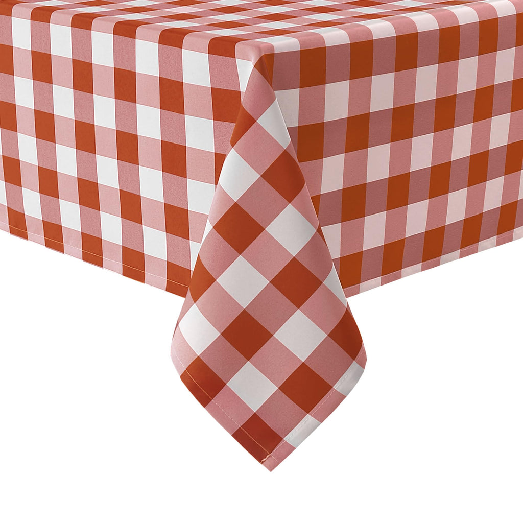 Hiasan Buffalo Plaid Tablecloth, 2 Pack, 60 x 84 inch, Black and White