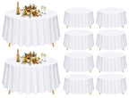 10 Pack Navy Blue Round Tablecloths 90 Inch, Polyester Round Table Cloth Circle Bulk Linen Washable Table Cloth Stain and Wrinkle Resistant Circle Table Cover for Wedding Party Dining Banquet