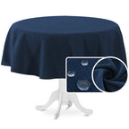 H.VERSAILTEX Linen Textured Tablecloth 60 x 102 Waterproof Decorative Table Cloth Spill-Proof Linen Look Cover for Party Table Extra Soft and Thick Fabric Wrinkle Free, Heather Ivory