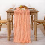 Ivory Cheesecloth Table Runner Farmhouse Fall Table Runner 10ft, 12 Pack