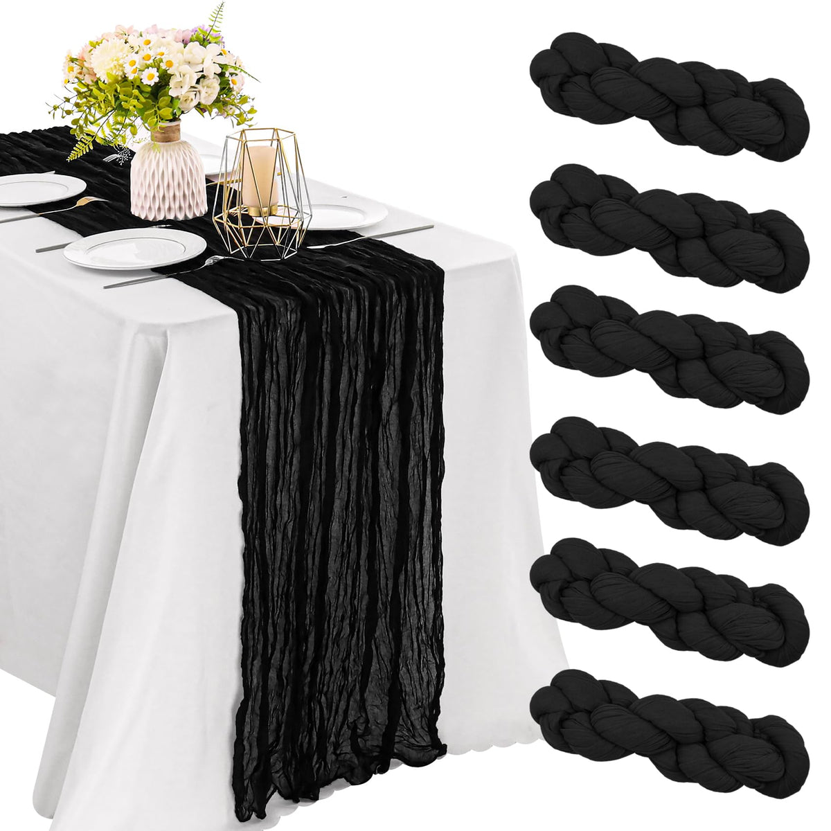 10FT Cheesecloth Table Runner Boho Party Home Decorations